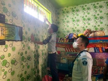 Jaga Keamanan dan Ketertiban, Lapas Narkotika Kelas IIA Bandar Lampung Periksa Blok Hunian 
